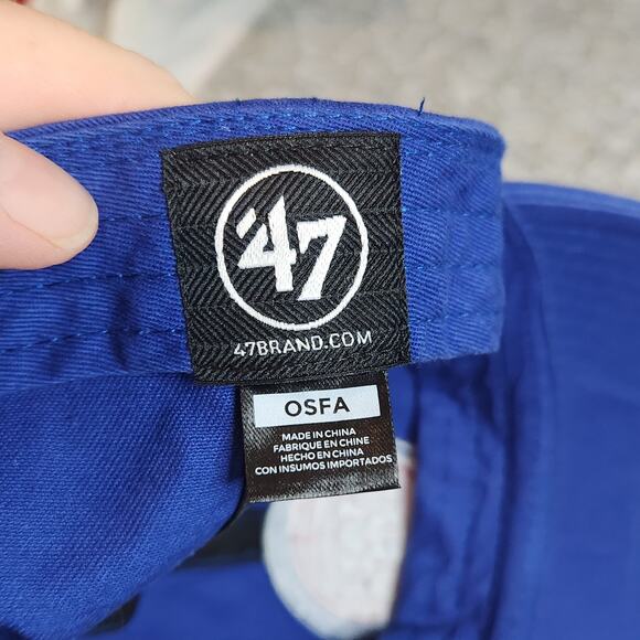 Hat Detroit Pistons '47 Brand One Size Adjustable Blue Cap Basketball Logo - Picture 8 of 8